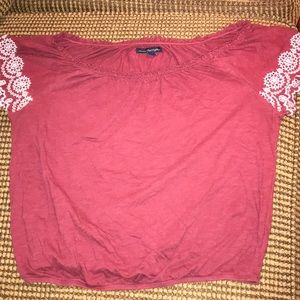 American Eagle Outfitters burgundy shirt
